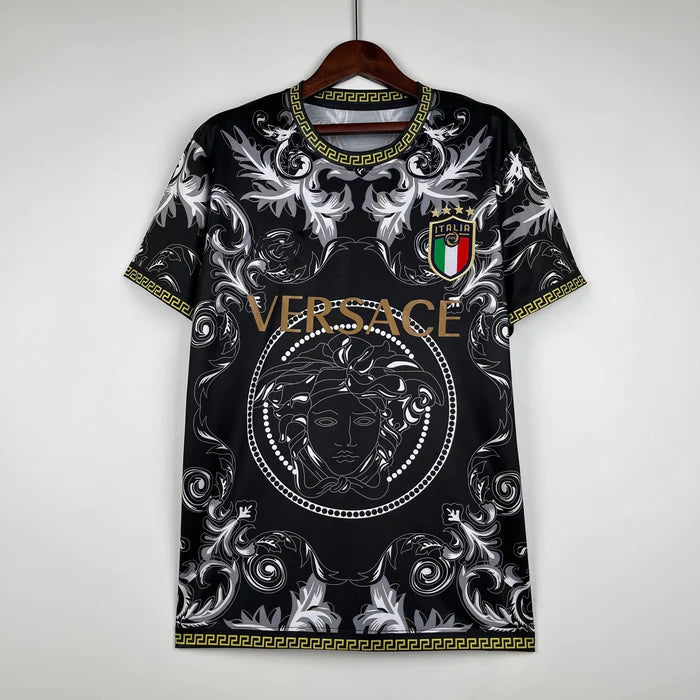 Maillot Italie saison 2023-2024 collab Versace noir